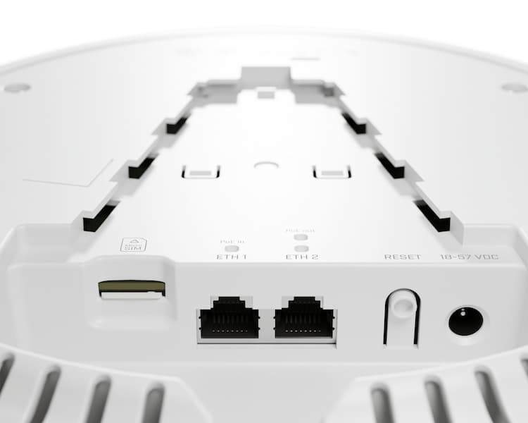 MikroTik cAP LTE12 ax | Tavan Tipi Wi-Fi 6 AP + LTE Cat 12 Modem, Firewall, Router, PoE-in/PoE-out