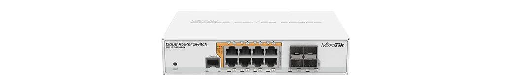 MikroTik CRS112-8P-4S-IN 8 Port 802.3af/at - 24V Pasif PoE Switch Router