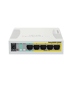 MikroTiK RB260GSP Indoor Case and Power Supply