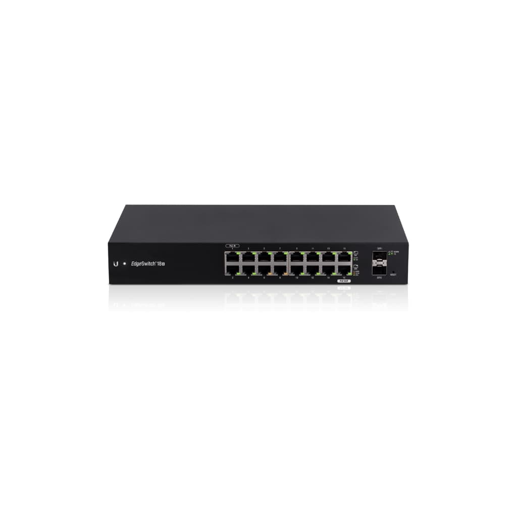UBNT EdgeSwitch 18X (ES-18X) – 16 Gigabit RJ45, 2 SFP Portlu, Fanless ve Uygun Fiyatlı WISP Switch