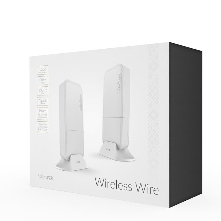 MikroTik Wireless Wire - RBwAPG-60adkit - 60 GHz 1 Gb/sn 200 MT PTP Link
