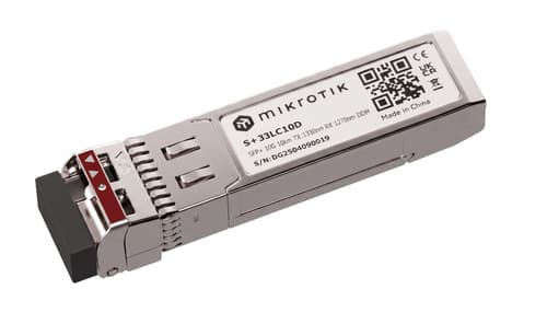 MikroTik S+2733LC10D | 10G BiDi Single-Mode SFP+ Çifti, Tek Fiber, 10 km, LC, DDM