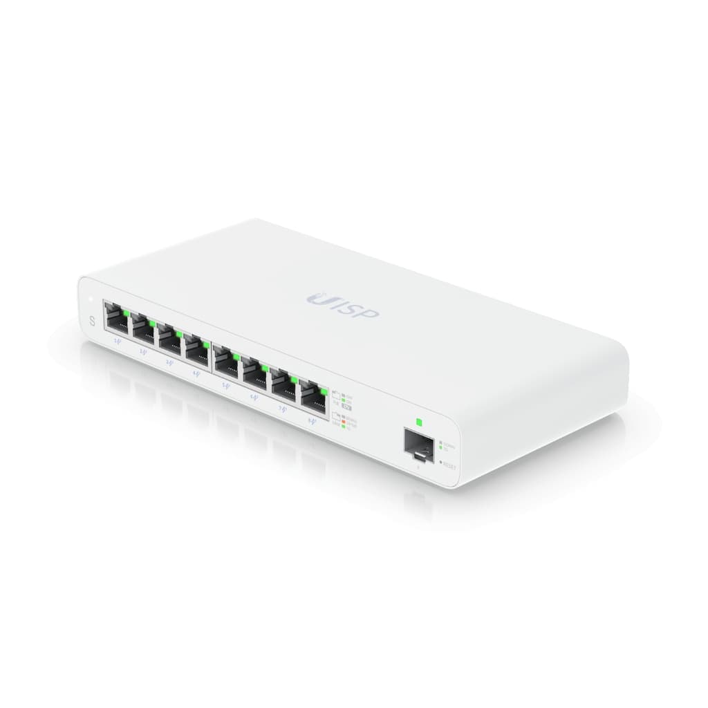 UBNT UISP-S - UISP Switch 8 Port 24V 110W PoE Yönetilebilir Switch
