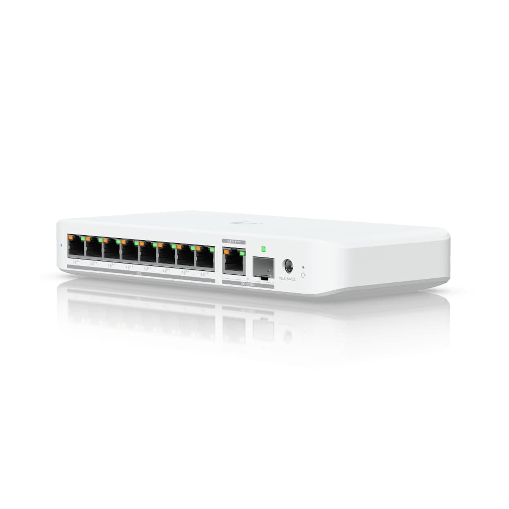 UBNT UniFi Flex 2.5G PoE (USW-Flex-2.5G-8-PoE)  | 8 Port 2.5GbE PoE++, 10G Combo Uplink Switch