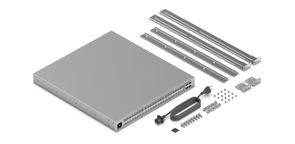 UBNT UniFi Pro XG 48 (USW-Pro-XG-48) | 48 Port 10GbE/2.5GbE Layer 3 Etherlighting™ PoE Switch