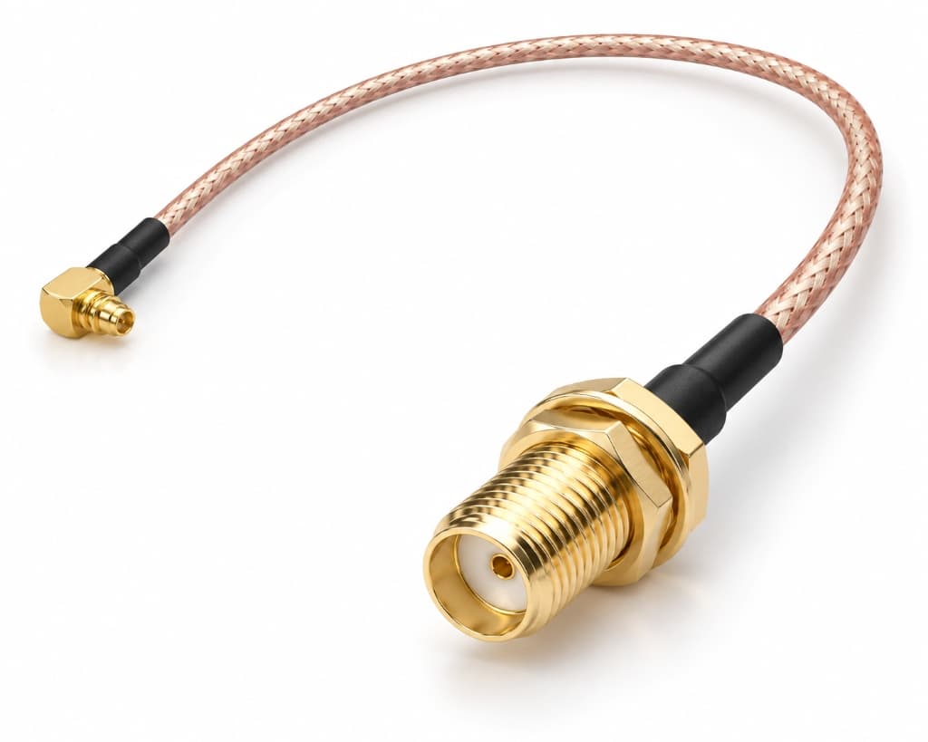 30 cm RG316 SMA Female to MMCX Pigtail Kablo | 50 Ohm RF Koaksiyel Kablo