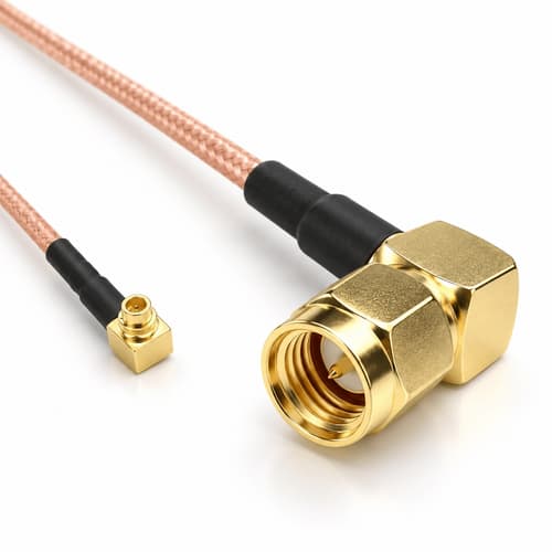30 cm RG316 SMA Male 90° to MMCX Pigtail Kablo | 50 Ohm Düşük Kayıplı RF Kablo