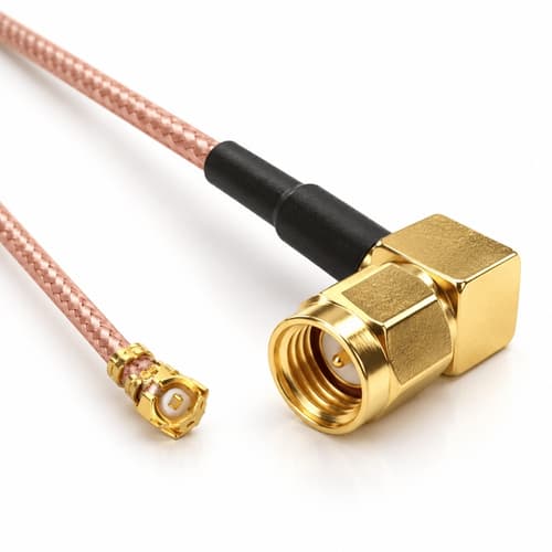 30 cm RG178 SMA Male 90° to U.FL Pigtail Kablo | 50 Ohm DC–6 GHz RF Kablo