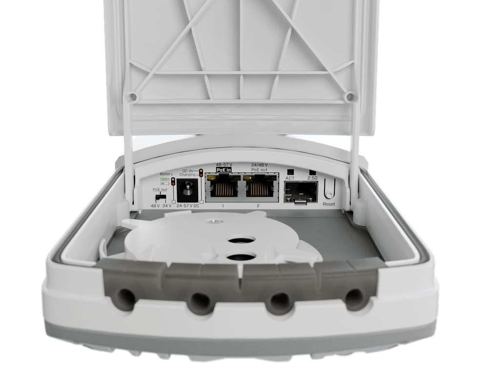 MikroTik FTC21-UPS 2.5G SFP Fiber Dönüştürücü ve Dahili Bataryalı Dış Ortam PoE Çözümü