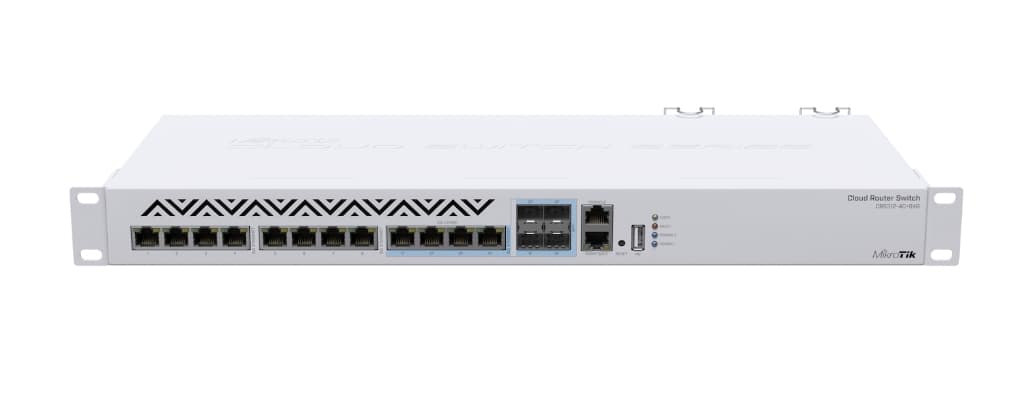 MikroTik CRS312-4C+8XG-RM 8× 10G RJ45 + 4× 10G COMBO (RJ45/SFP+), 120 Gbps 10G Omurga Switch