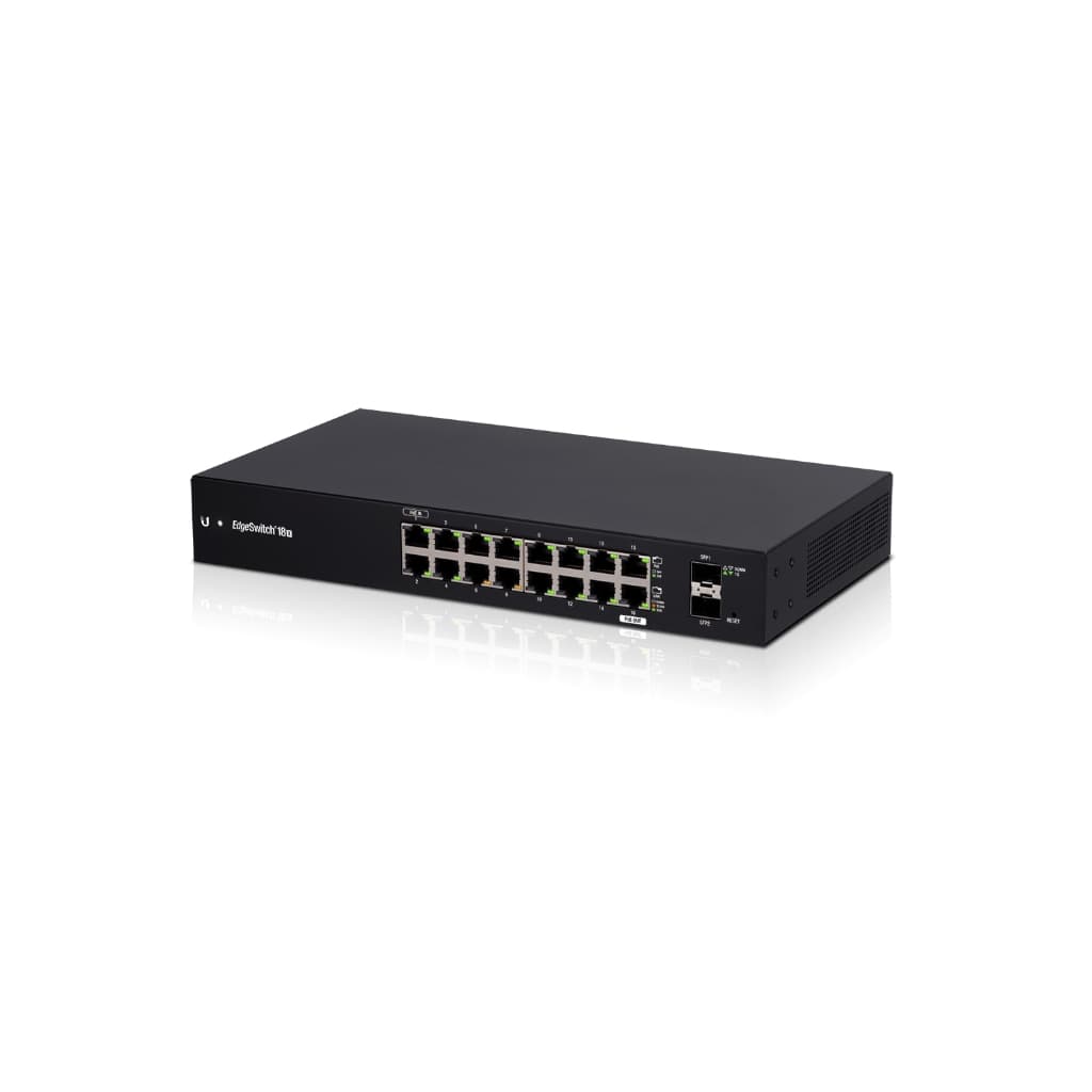UBNT EdgeSwitch 18X (ES-18X) – 16 Gigabit RJ45, 2 SFP Portlu, Fanless ve Uygun Fiyatlı WISP Switch
