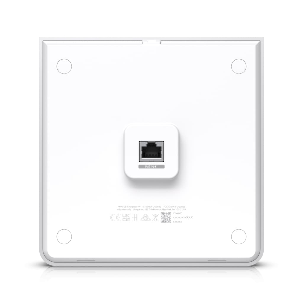 UBNT UniFi U6 Enterprise In-Wall U6-Enterprise-IW WiFi 6E 6 GHz Duvar Tipi AP – 10 Stream, 2.5 GbE, 4 Port Switch + PoE Out