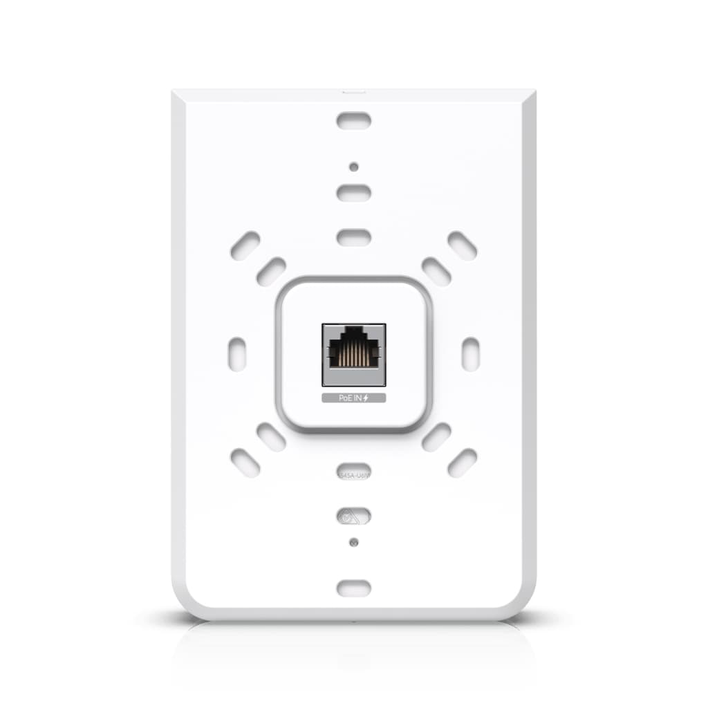 UBNT UniFi U6 In-Wall (U6-IW) WiFi 6 Duvar Tipi Access Point – 6 Stream, 4 Port GbE Switch, PoE Out, Otel Odası İçin İdeal
