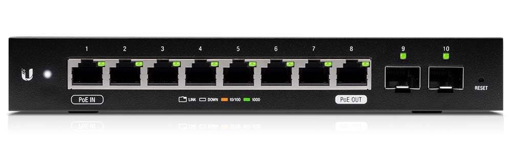UBNT-ES-10X - UBNT Edge Switch 10X 8 Port Gigabit ve Fiber Destekli yönetilebilir Switch