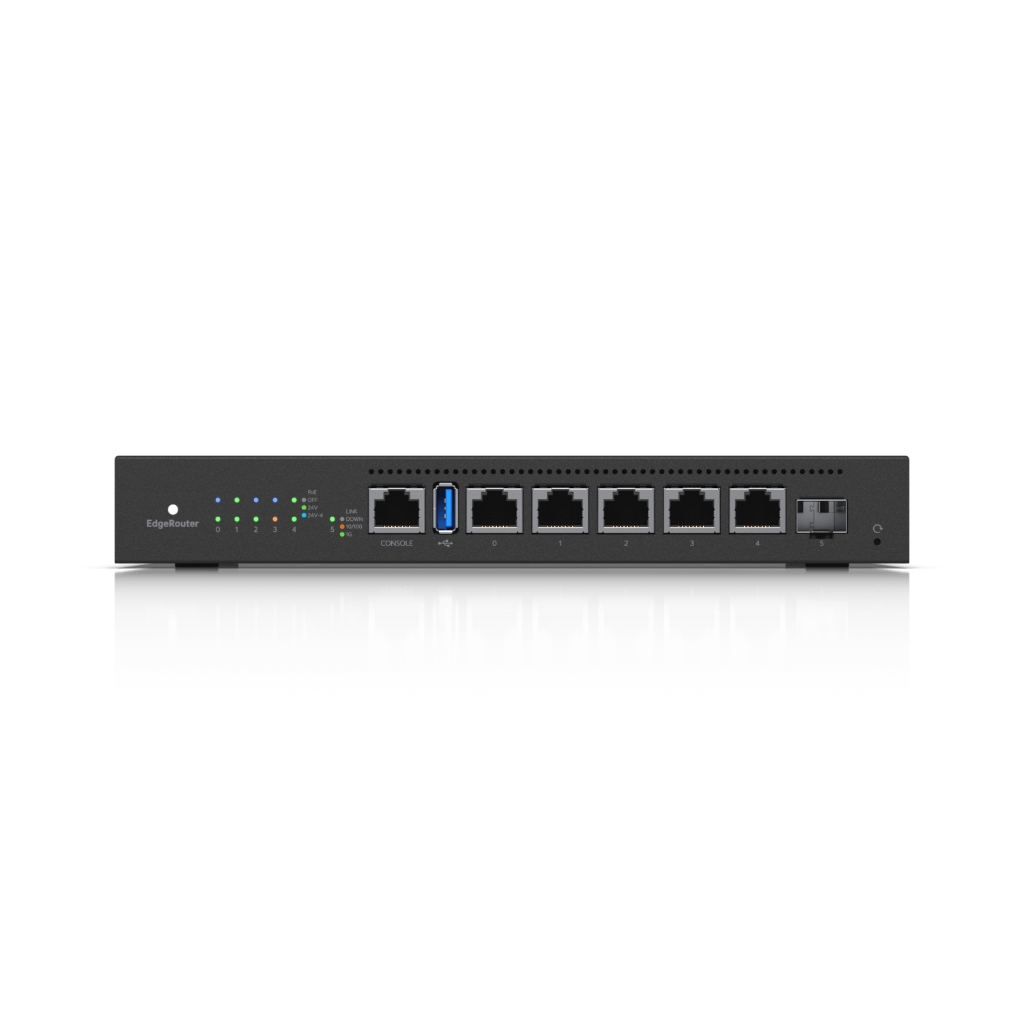 UBNT EdgeRouter 6 PoE (ER-6P) – 5 Port Gigabit RJ45, SFP Port ve 24V Pasif PoE Destekli Fansız Router ürün fiyat/ fiyatı, satış, Hemen Al, Sepete Ekle