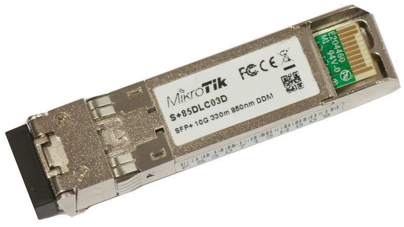 Mikrotik MikroTik S+85DLC03D 10G SFP+ Multi Mode SFP Modül – 300 m, 850 nm, Dual LC UPC