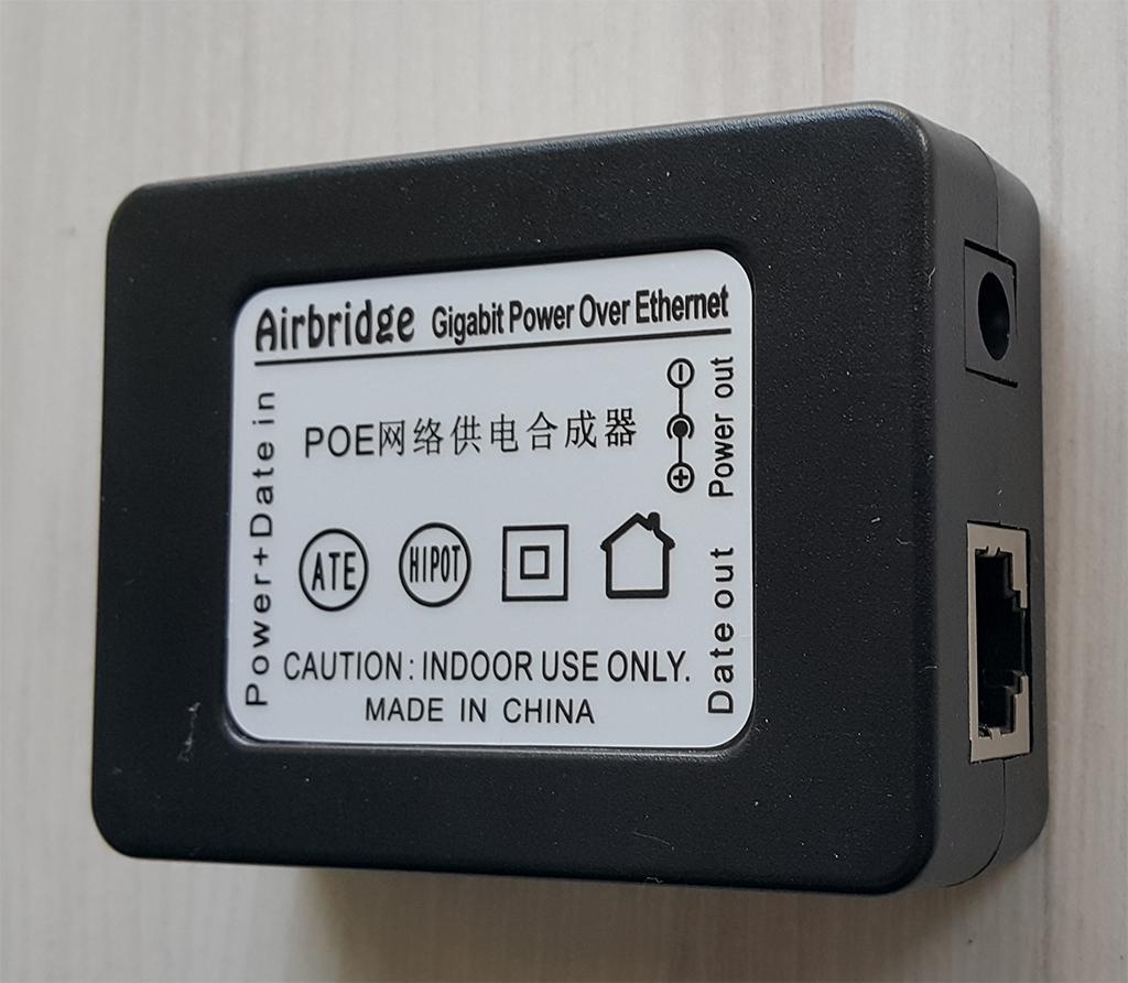 AirBridge AirBridge Gigabit POE in / DATA + Power Out Spliter